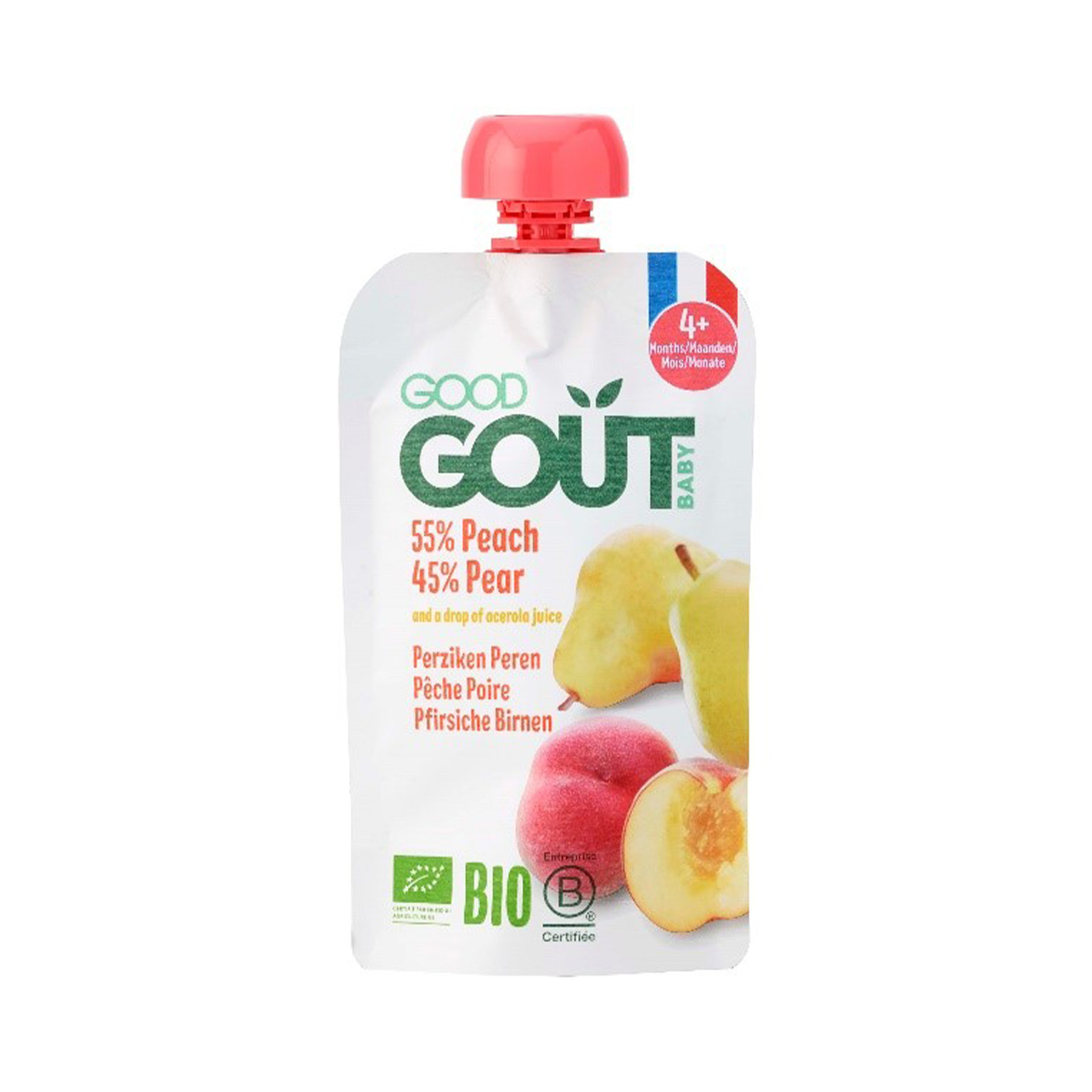 პაუჩი მსხალი და ატამი 120 გ 5204 გუდ გოუტი - Good Gout