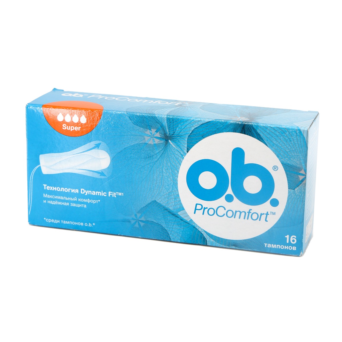 o.b. - ო.ბი. ტამპონი პროკომფორტი სუპერი 16 ცალი 4329