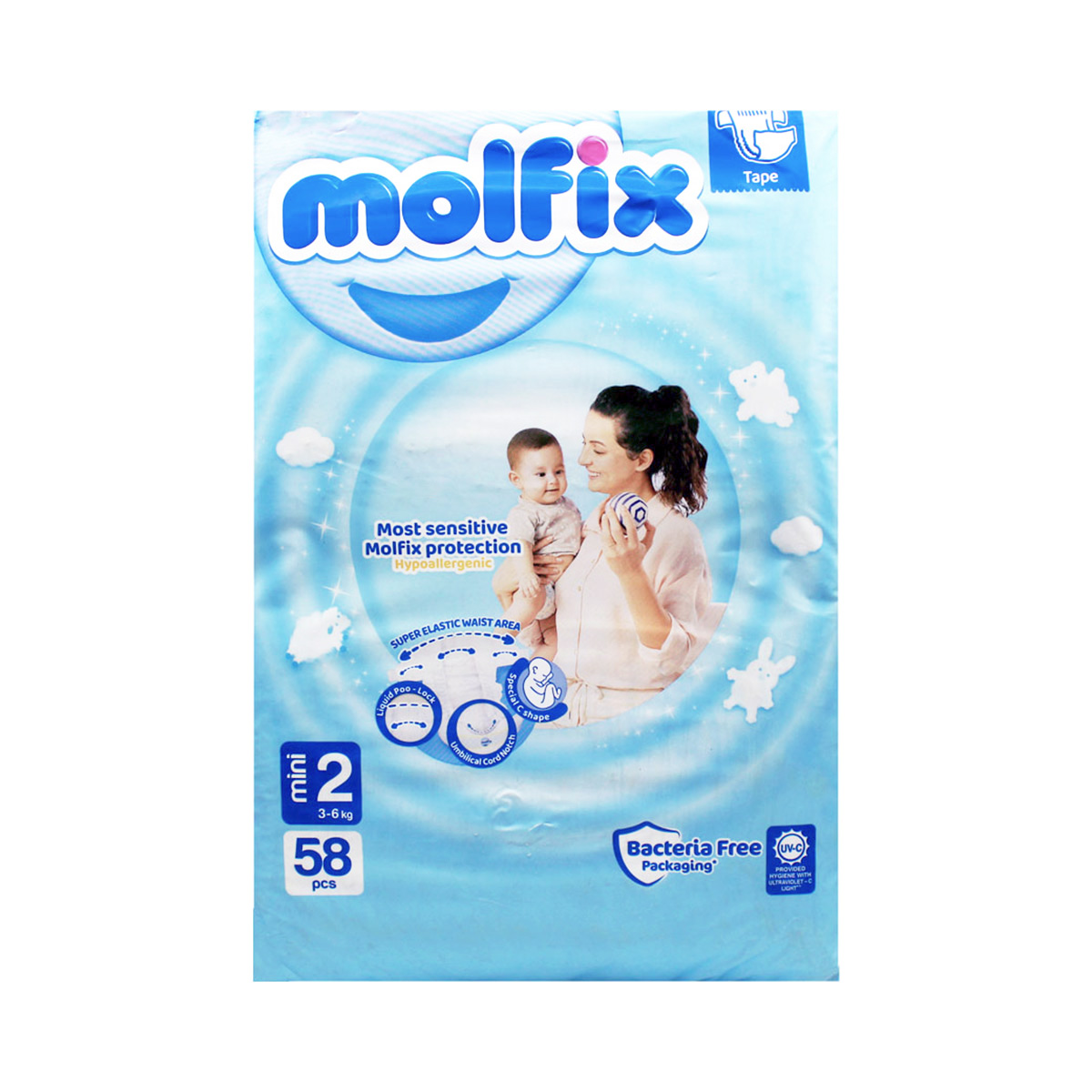 Molfix - მოლფიქსი 3-6კგ 58 ცალი 3446
