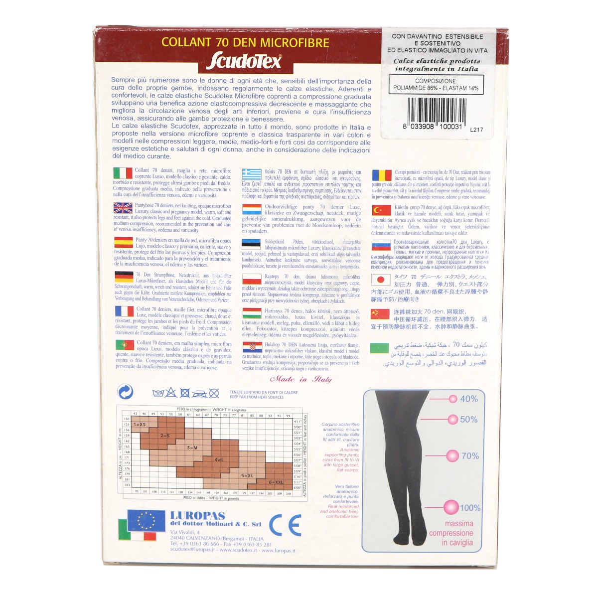 LUROPAS - ლუროპასი ანტივარიკოზული კოლგოტი საორსულო შავი M 0031 2