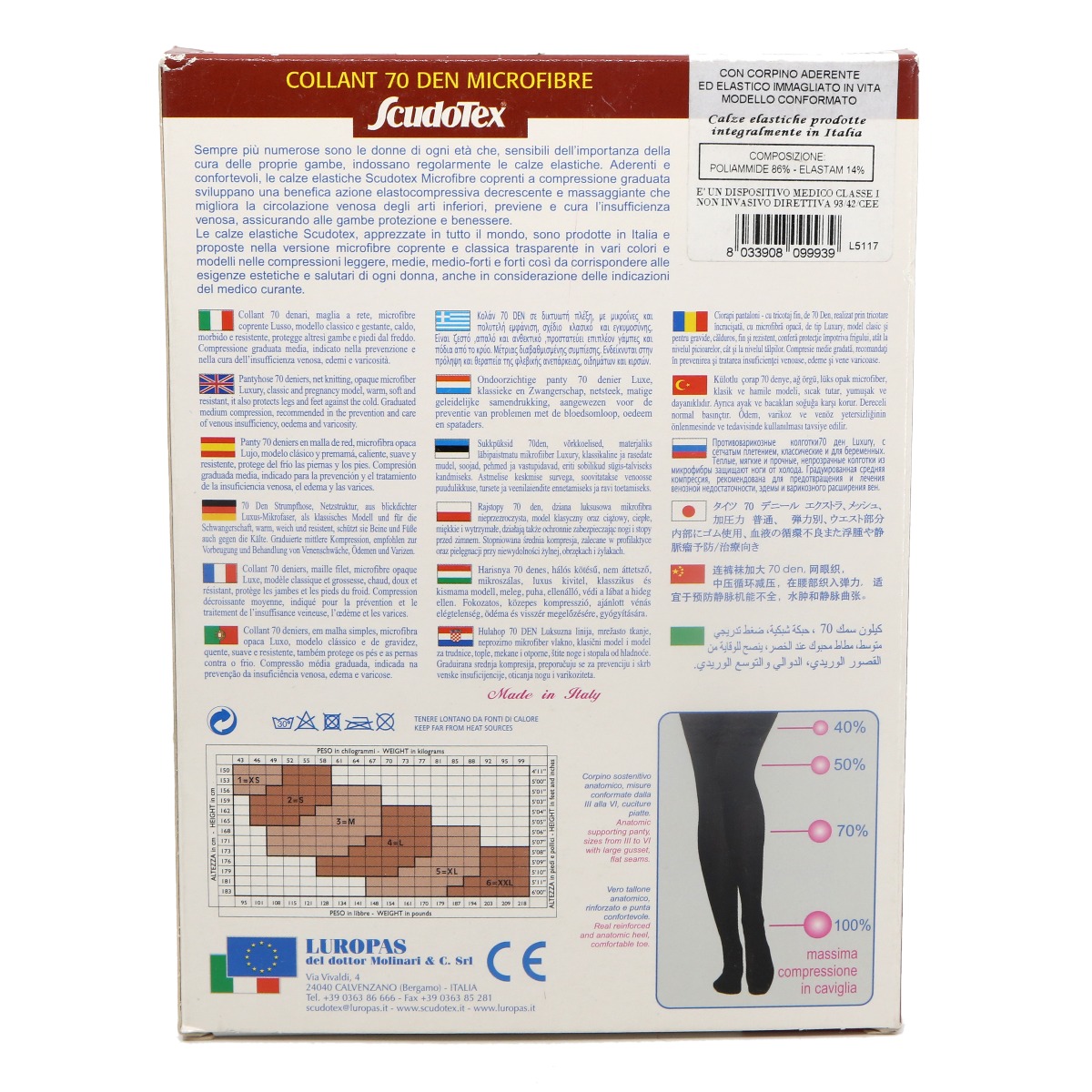 LUROPAS - ლუროპასი ანტივარიკოზული კოლგოტი შავი L 9939 2