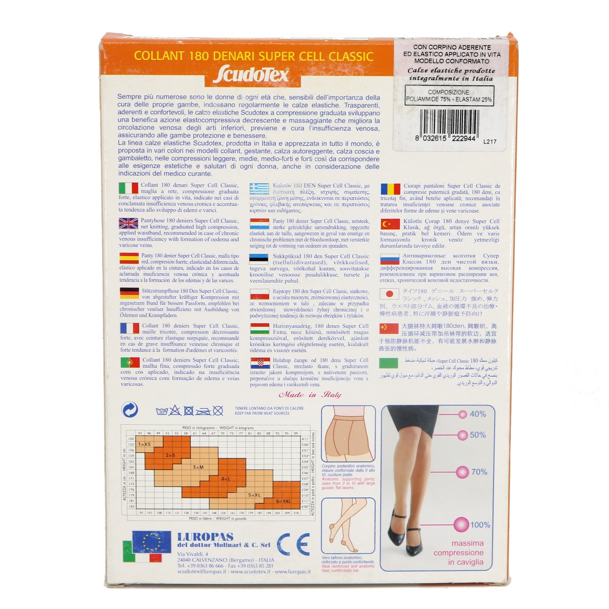 LUROPAS - ლუროპასი  ანტივარიკოზული კოლგოტი შავი L 2944 2