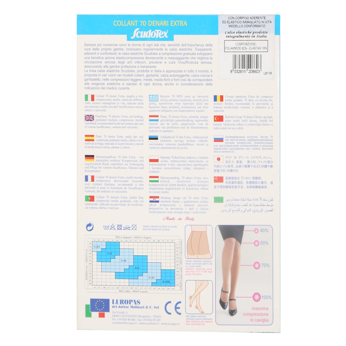 LUROPAS - ლუროპასი ანტივარიკოზული კოლგოტი  შავი L 8603 2