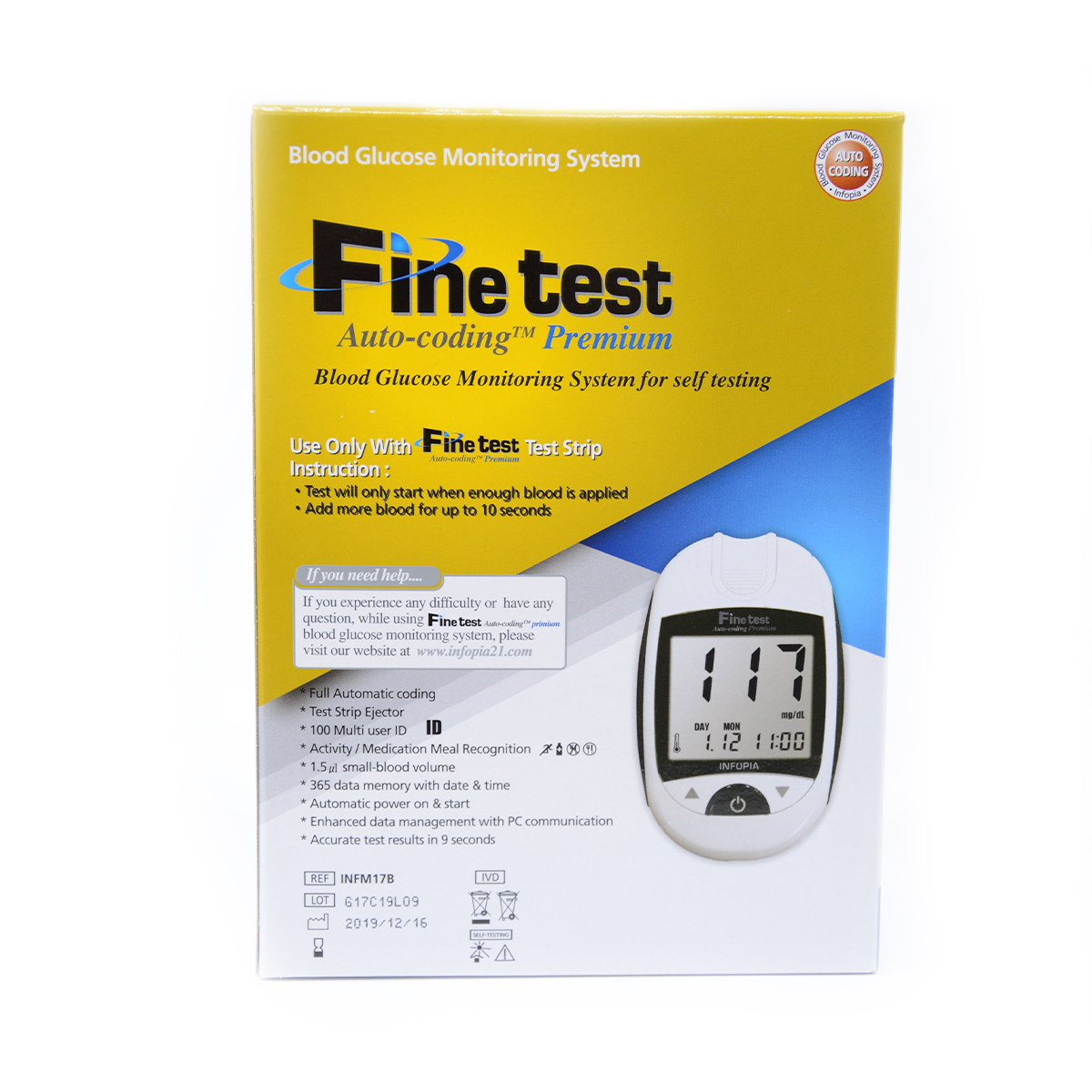 გლუკომეტრი Finetest Premium + 25 ჩხირი 2