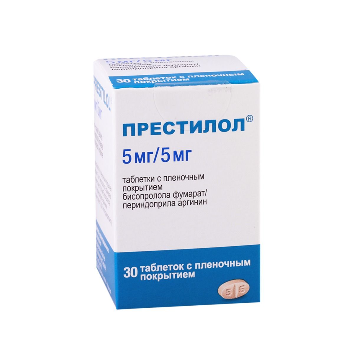 პრესტილოლი - Prestilol 5მგ/5მგ 30 ტაბლეტი