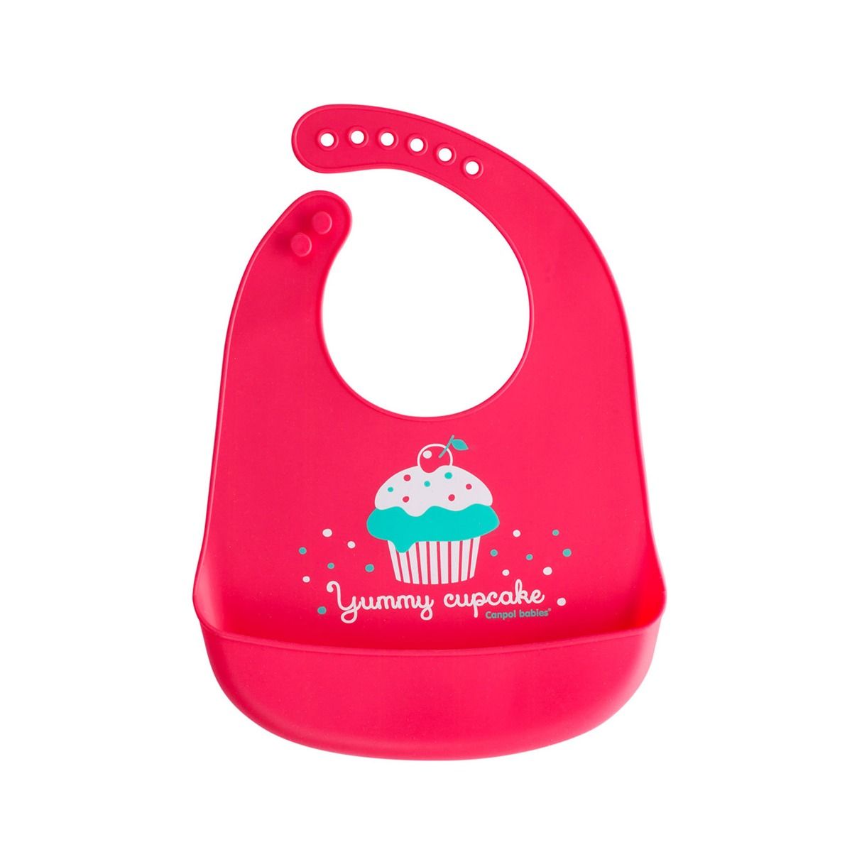 სილიკონის წინსაფარი ჯიბით წითელი 4222 კანპოლი - Canpol