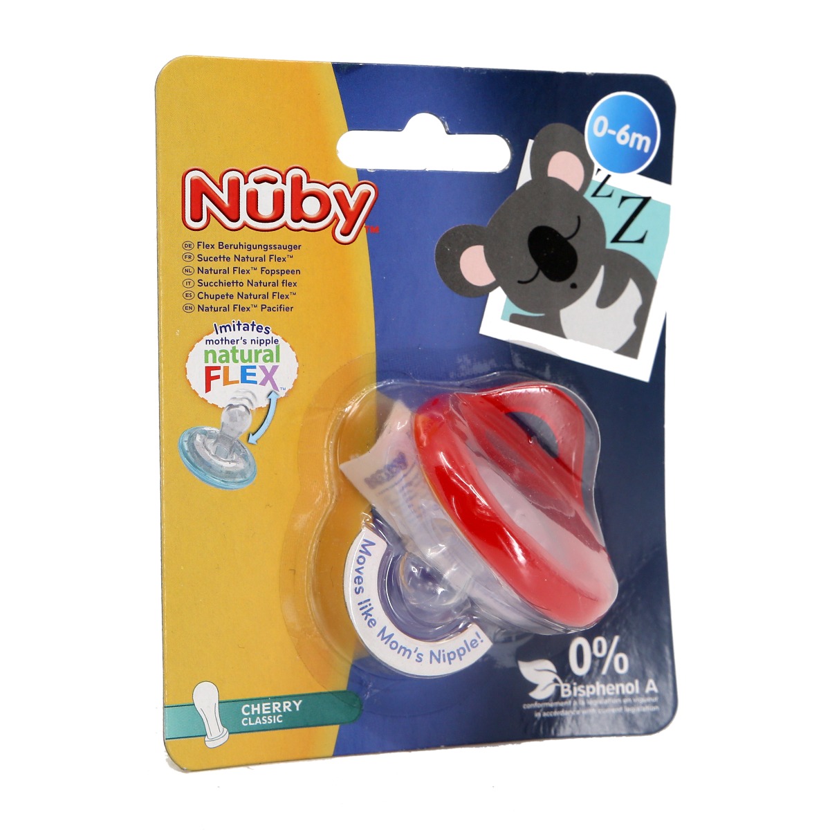 Nuby - ნუბი მატყუარა ალუბლის ფორმის 0-6 თვე 5787 4