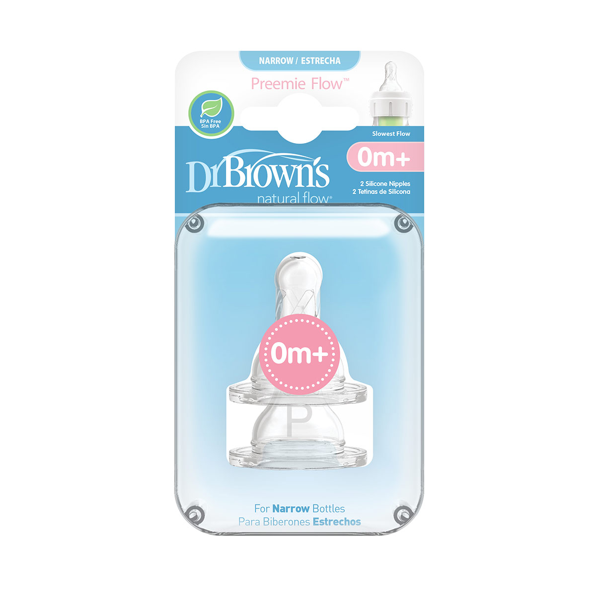 DrBrowns - დოქტორ ბრაუნი საწოვარა ჩვილის 2 ცალი 0486