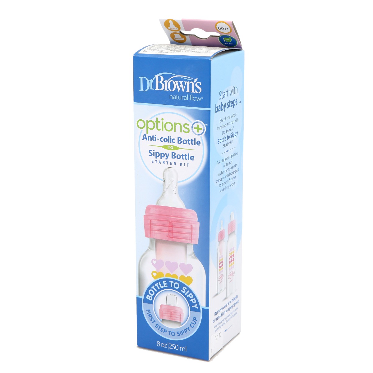DrBrowns - დოქტორ ბრაუნი პლასტმასის ბოთლი + საწოვარა 6-9თ 0958 2