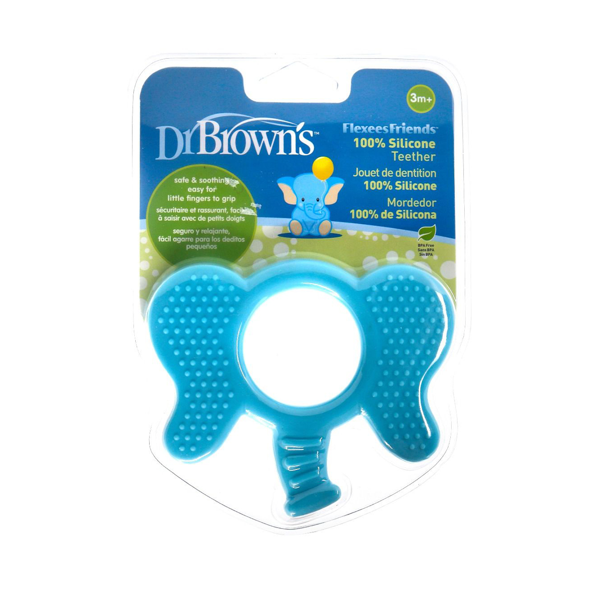 DrBrowns - დოქტორ ბრაუნი ღრძილების მასაჟორი ლურჯი სპილო 1281