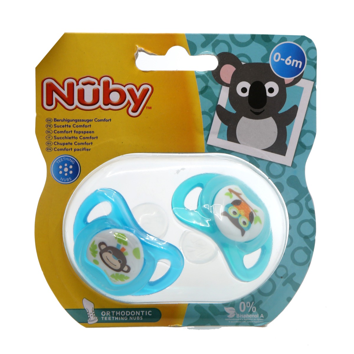 Nuby - ნუბი მატყუარა ორთოდონტიული 2ცალი 0-6 5840 3