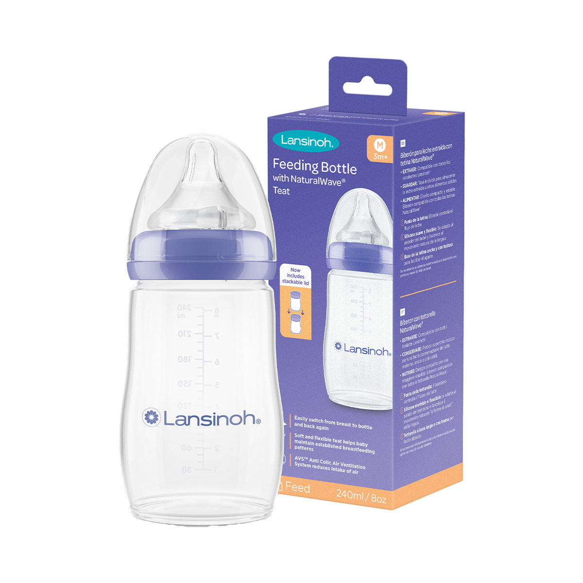 ბოთლი 240 მლ 1 ცალი 4046 ლანსინო - Lansinoh