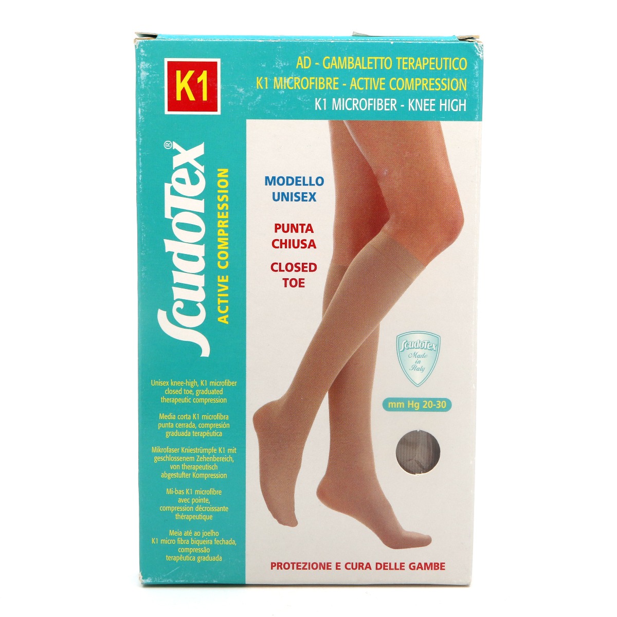 LUROPAS - ლუროპასი ანტივარიკოზიული წინდა II კომპრესია კრემისფერი L 2233