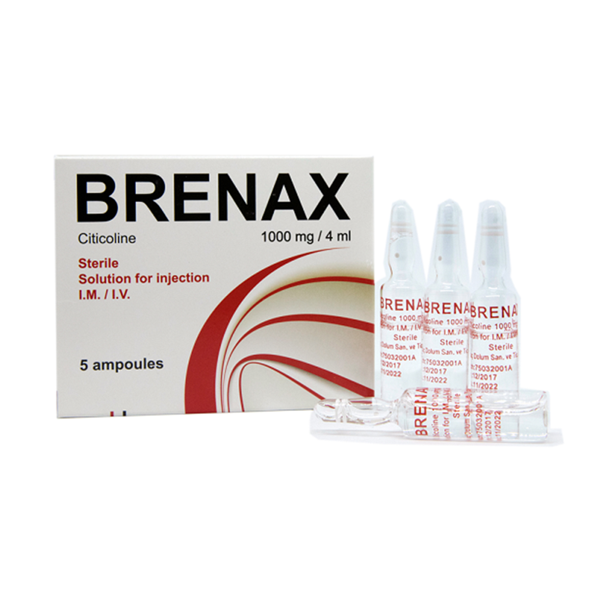 Brenax - ბრენაქსი 1000მგ/4მლ 5 ამპულა