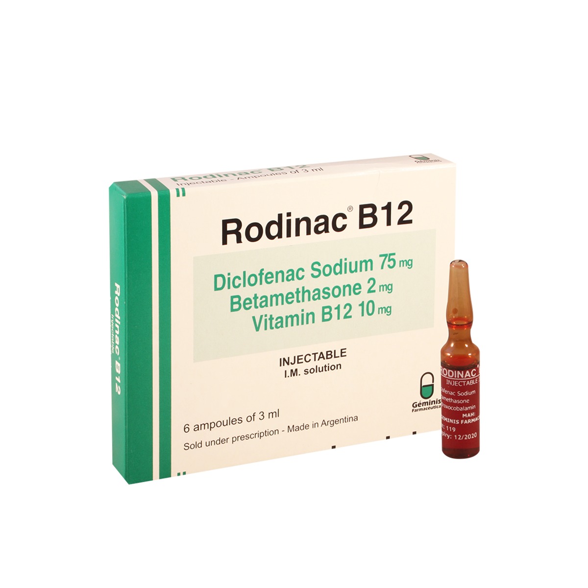 Rodinac B12 - როდინაკი B12 3მლ 6 ამპულა