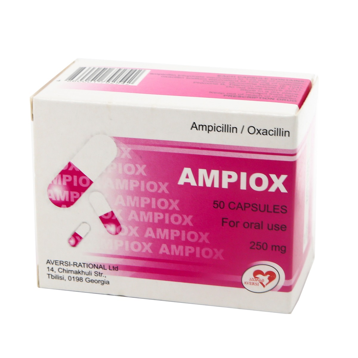 Ampiox - ამპიოქსი 0.25გ 50 კაფსულა