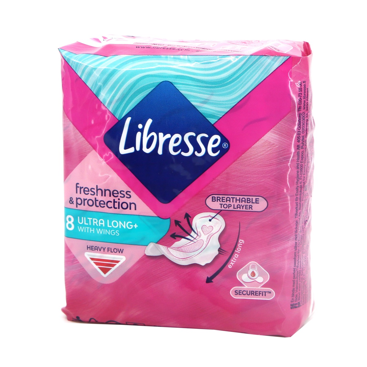 Libresse - ლიბრესი ქალის ჰიგიენური საფენი Ultra Long+ 8 ცალი 8480