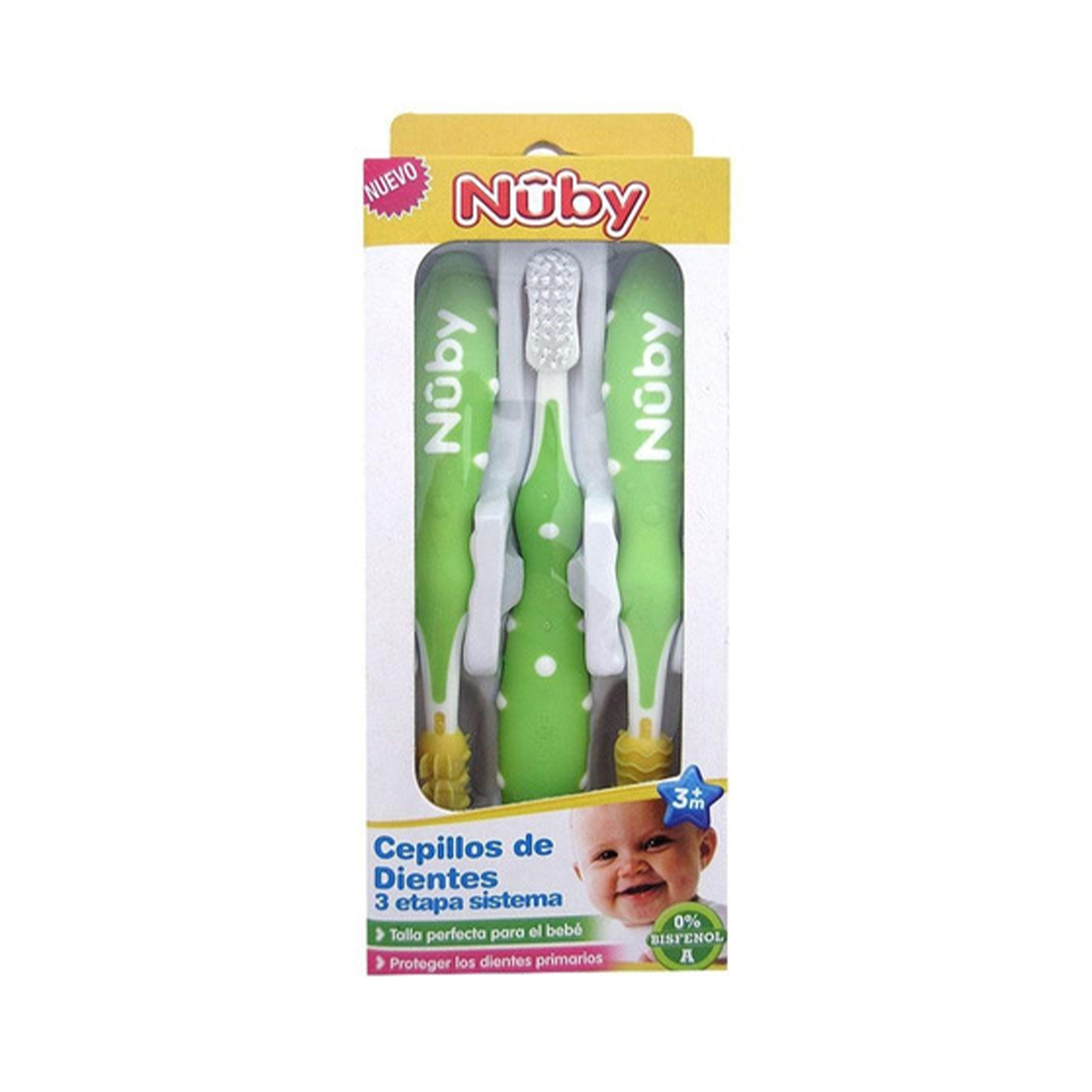 Nuby - ნუბი ჯაგრისის კომპლექტი 3ცალი 754 3