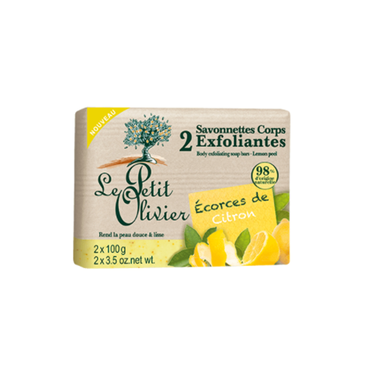 Le Petit Olivier - ლე პეტიტ ოლივიე სხეულის საპონი ლიმნის ქერქით 2 ცალი 5202