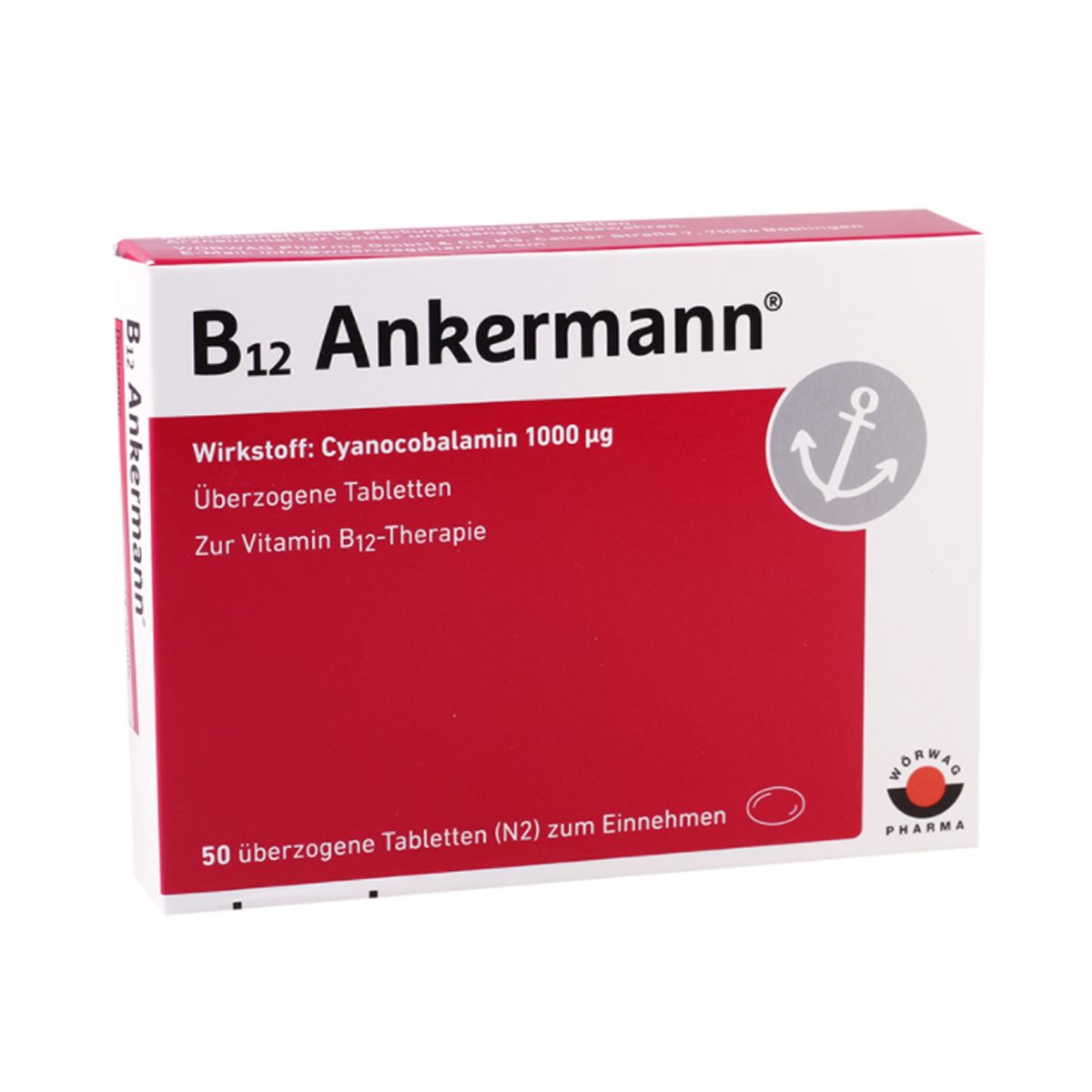 B12 Ankermann - B12 ანკერმანი 1000მკგ 50 ტაბლეტი