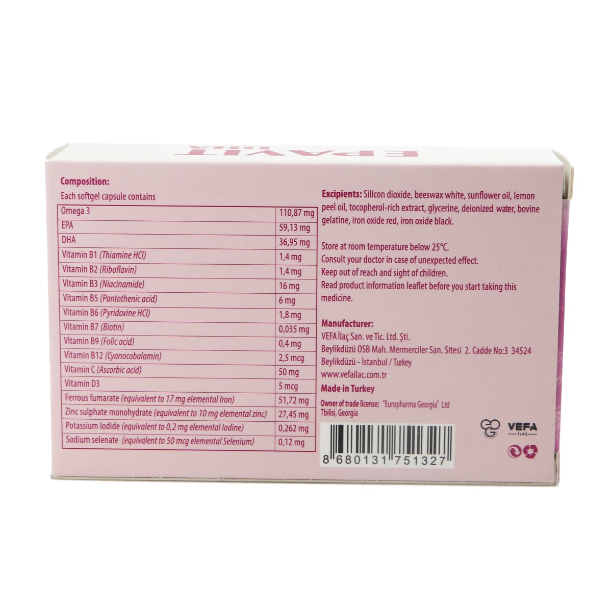 ეპავიტი DHA რბილი კაფს.N30 5