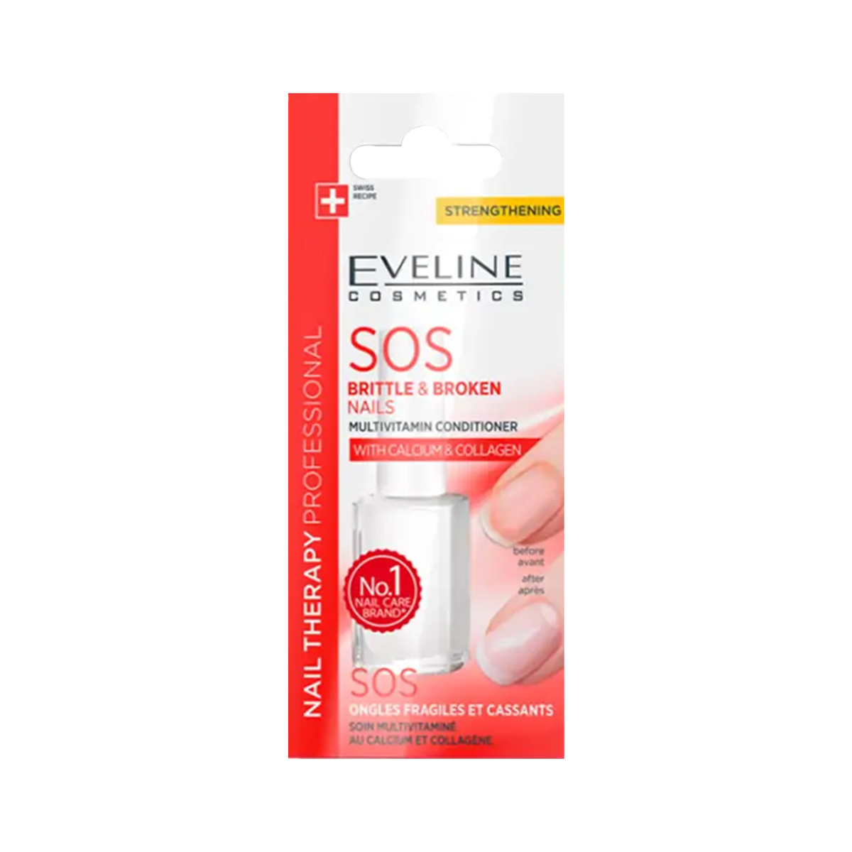 ფრჩხილის ლაქი მტვრევადი ფრჩხილებისთვის SOS 9714 ეველაინი - Eveline