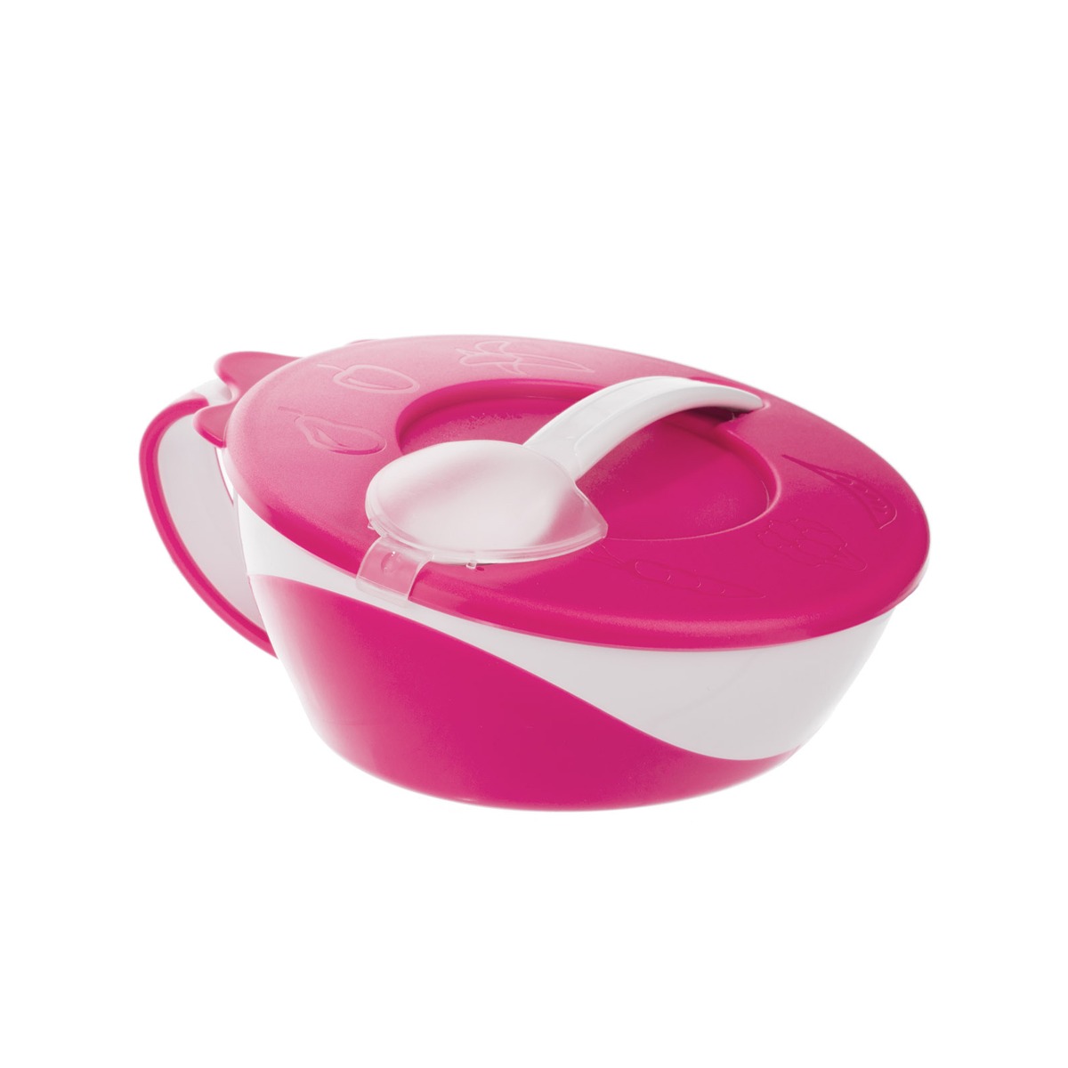 Canpol - კანპოლი პლასტმასის ჯამი თავსახურით და კოვზით 31/406 4