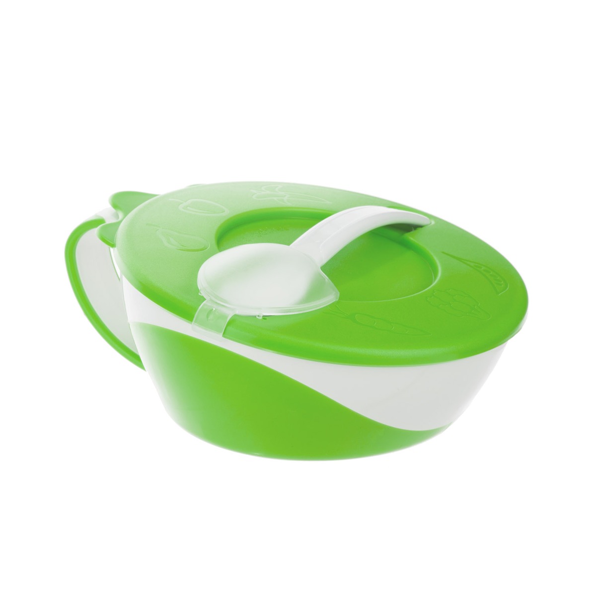 Canpol - კანპოლი პლასტმასის ჯამი თავსახურით და კოვზით 31/406 5