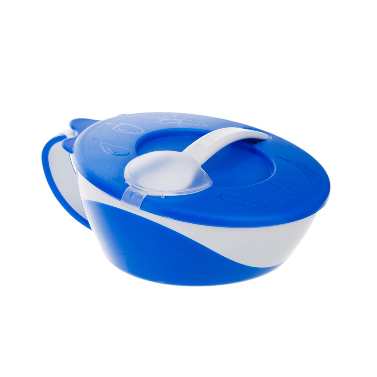 Canpol - კანპოლი პლასტმასის ჯამი თავსახურით და კოვზით 31/406 8