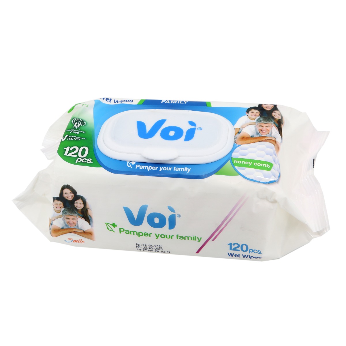 Voi - ვოი სველი ხელსაწმენდი Family 120 ცალი 0070