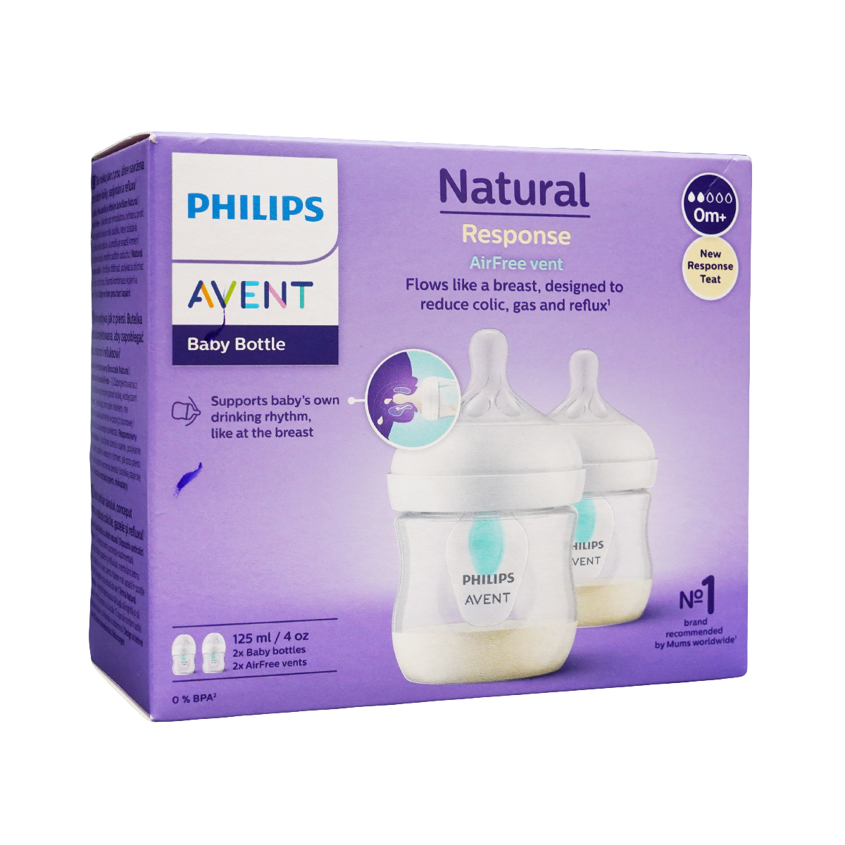 Avent - ავენტი ბოთლი 0+ თვიდან 125მლ N2 0352