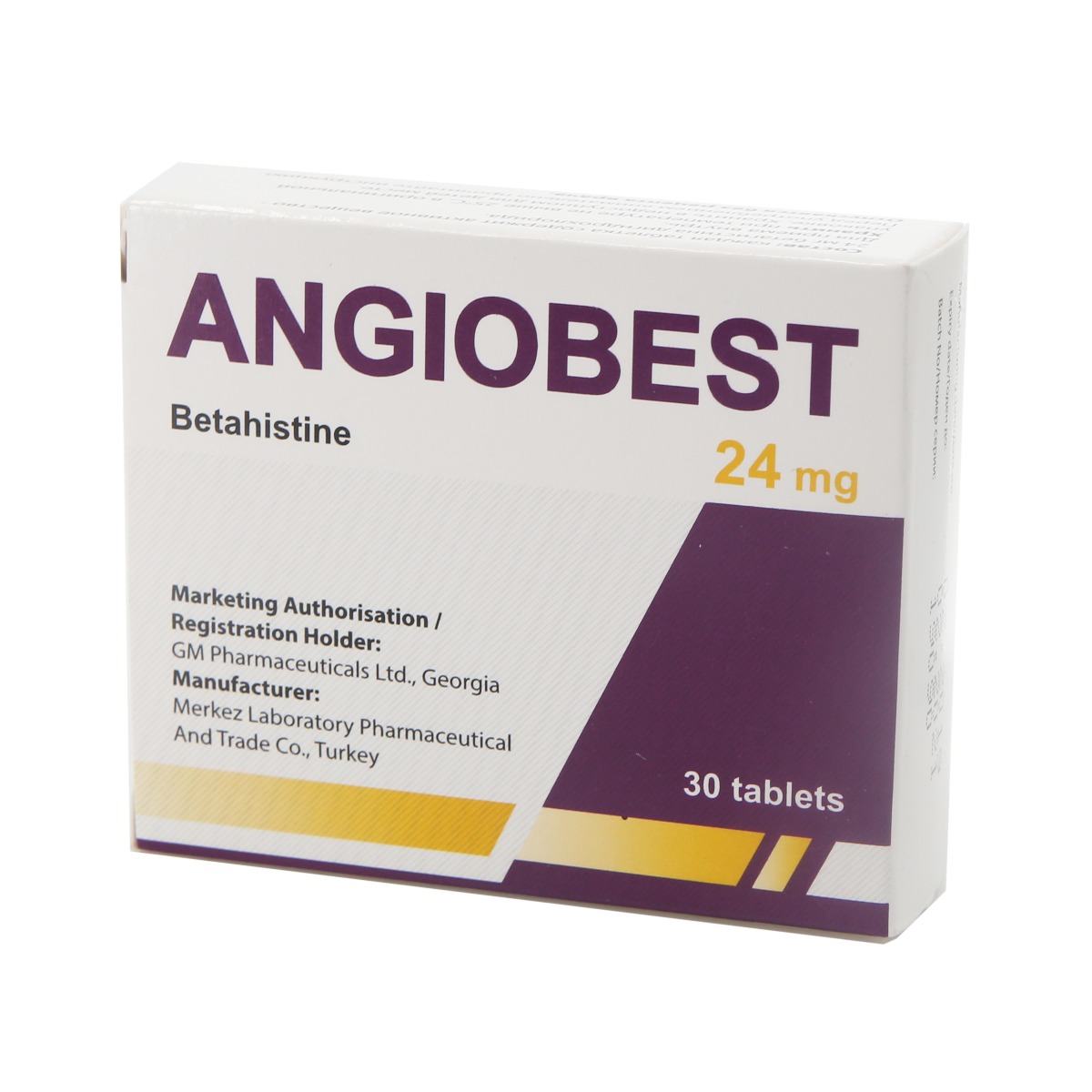 Angiobest - ანგიობესტი 24მგ 30 ტაბლეტი