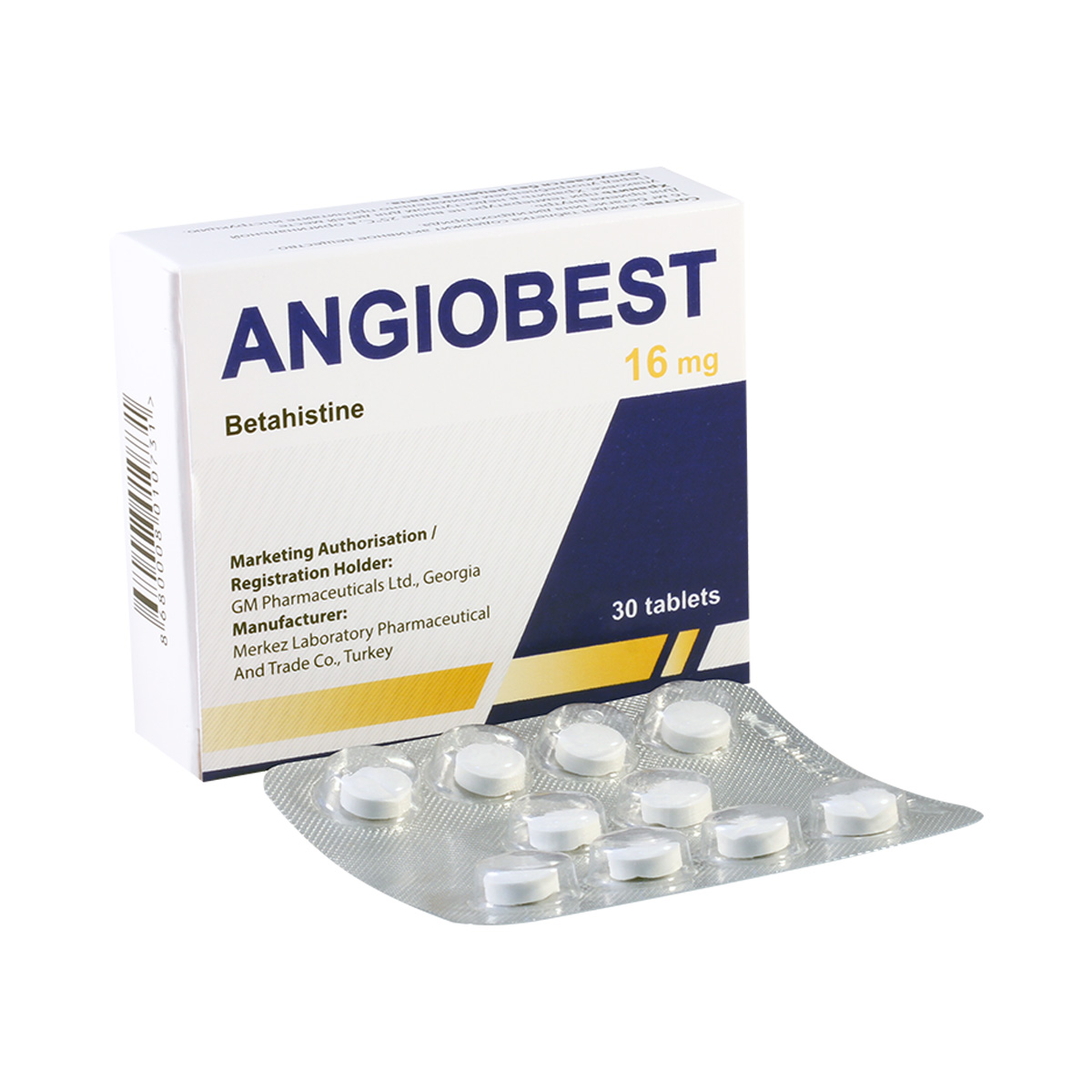 Angiobest - ანგიობესტი 16მგ 30 ტაბლეტი