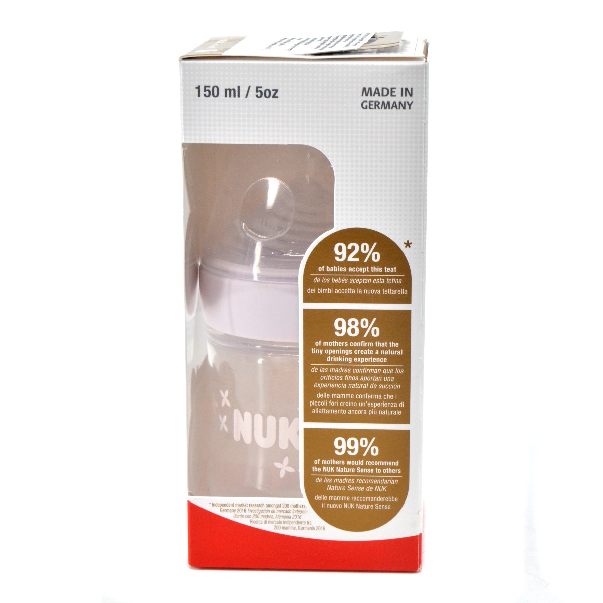 Nuk - ნუკი ბოთლი პლასტმასის 150მლ + საწოვარა სილიკონის 7294 2