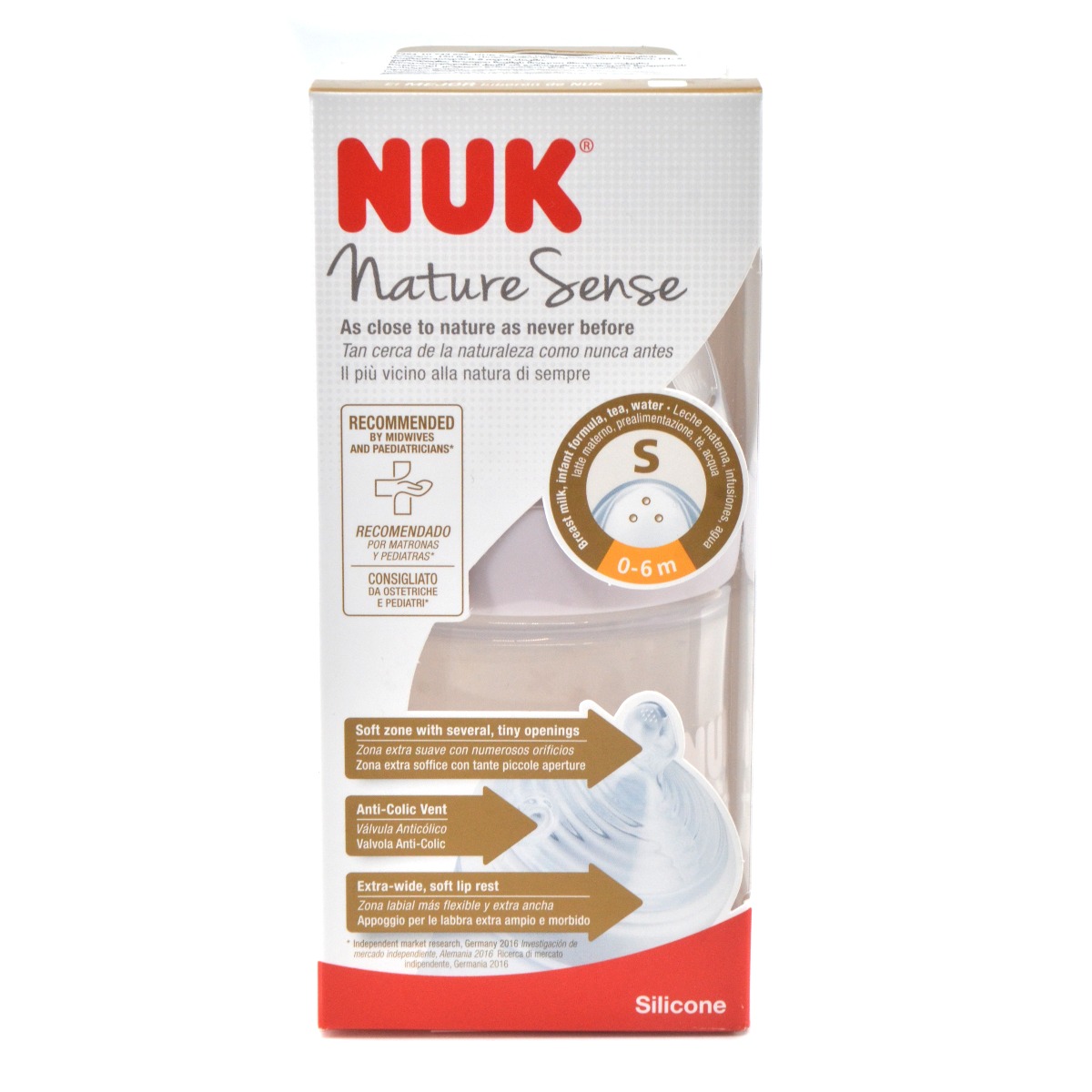 Nuk - ნუკი ბოთლი პლასტმასის 150მლ + საწოვარა სილიკონის 7294 5