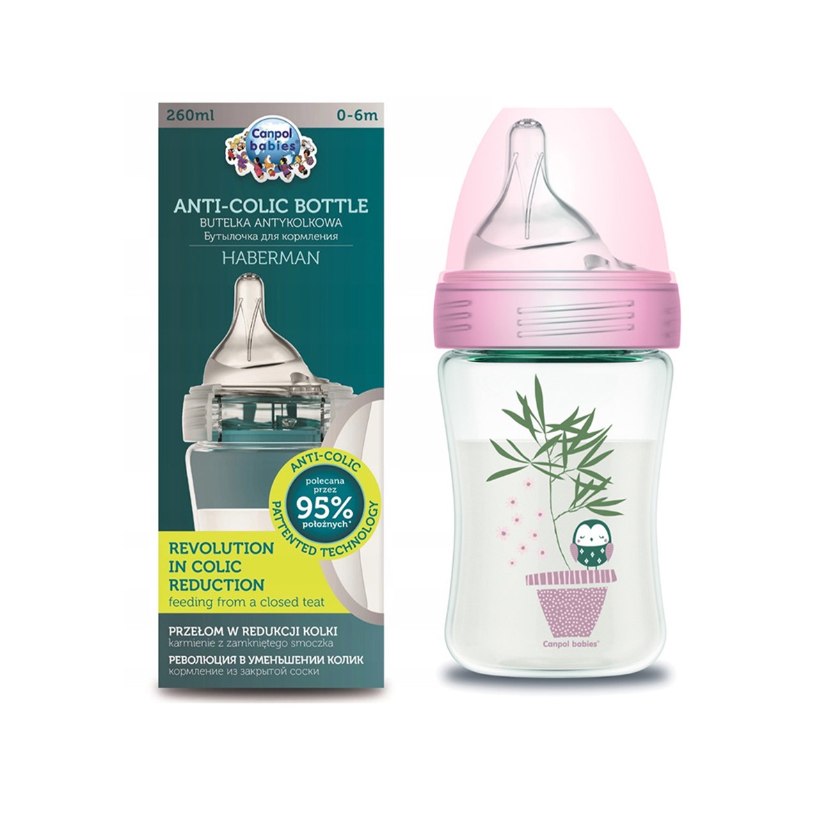 Canpol  - კანპოლი ბოთლი ანტიკოლიკი 260მლ 1-098 3