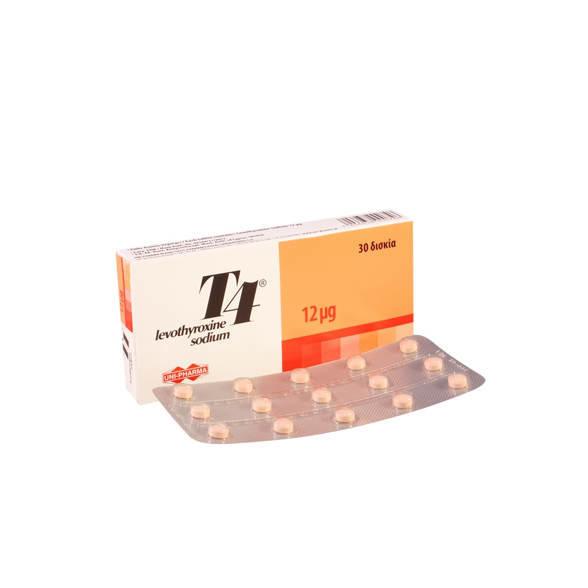 T4 - ტ4 12მკგ 30 ტაბლეტი