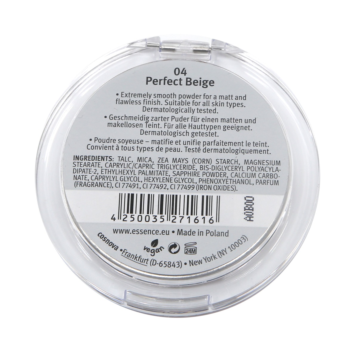 Essence - ესენსი კომპაქტური პურდა mattifying 04 1616 3