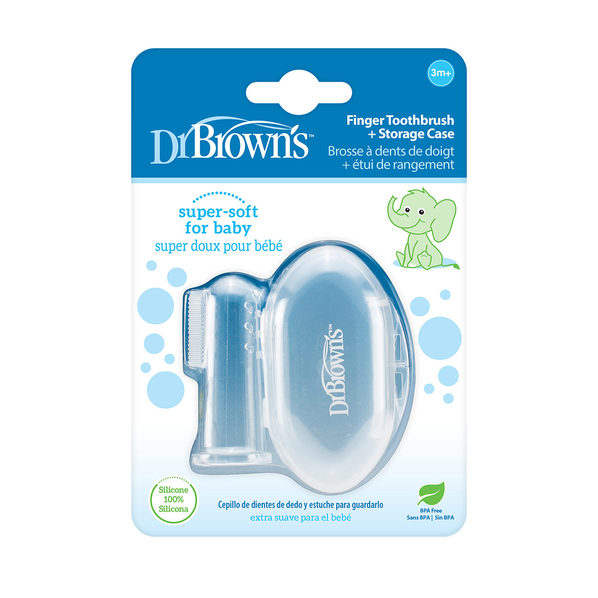 DrBrowns - დოქტორ ბრაუნი თითის სილიკონის კბილის ჯაგრისი  1169