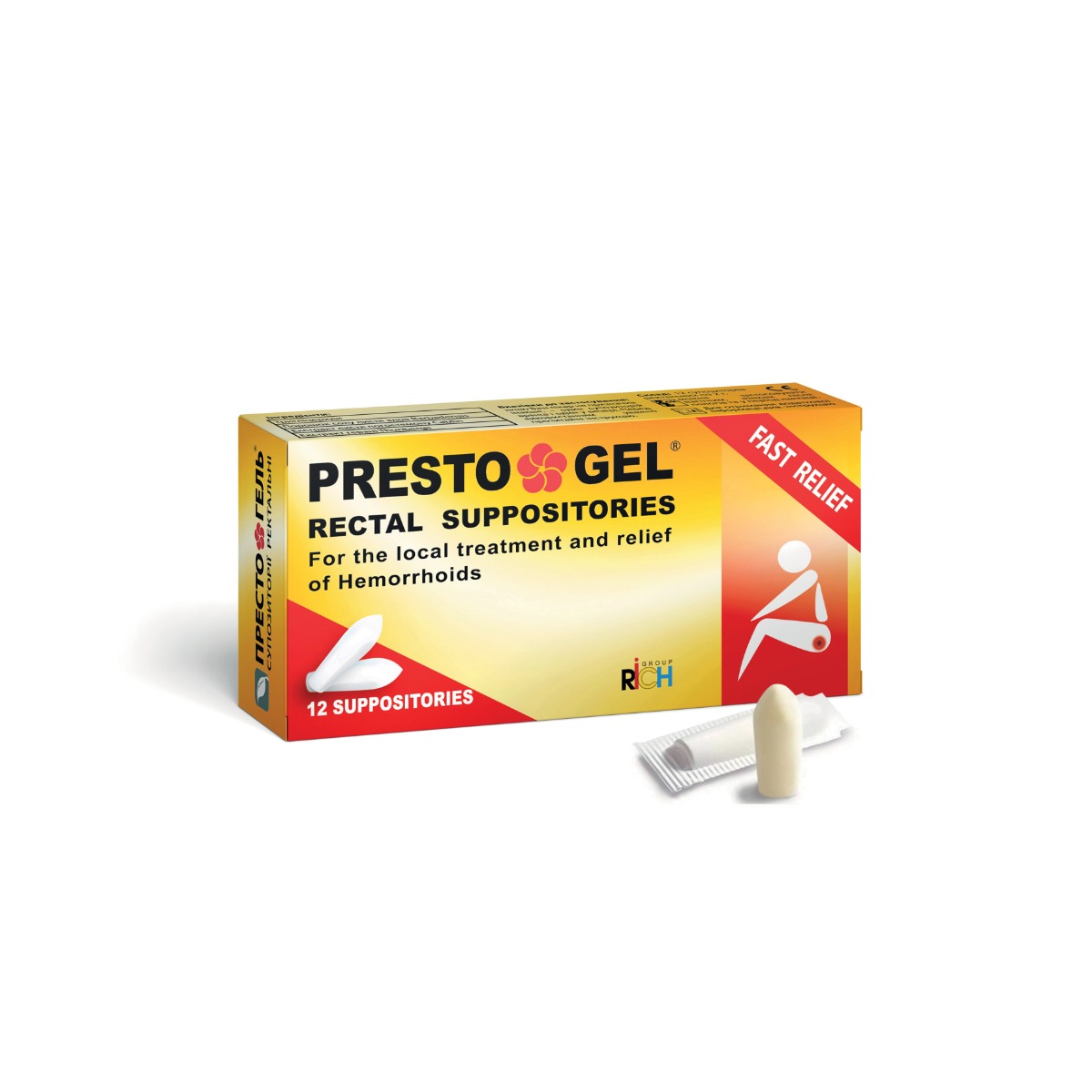 Presto gel - პრესტო გელი 12 სუპოზიტორია