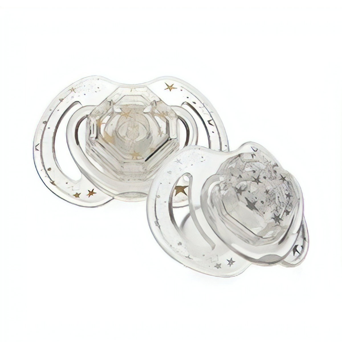 Nuby - ნუბი მატყუარა GOLD/SILVER 6-36 თვე 2ცალი 8375 2