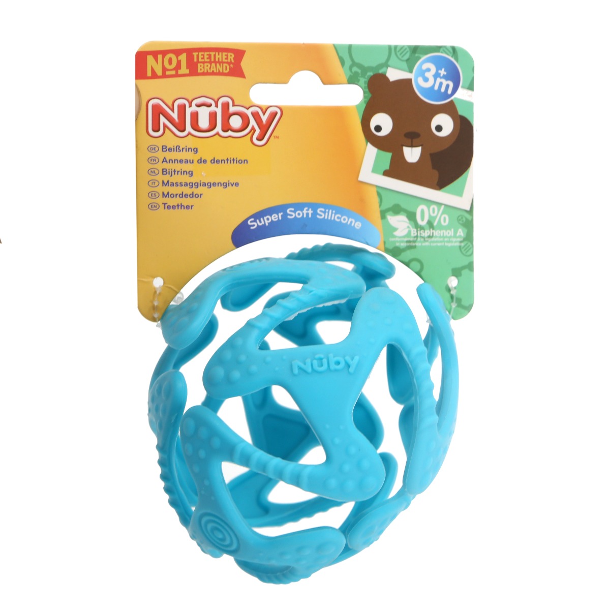 Nuby - ნუბი სათამაშო სილიკონის ბურთი 6836 3