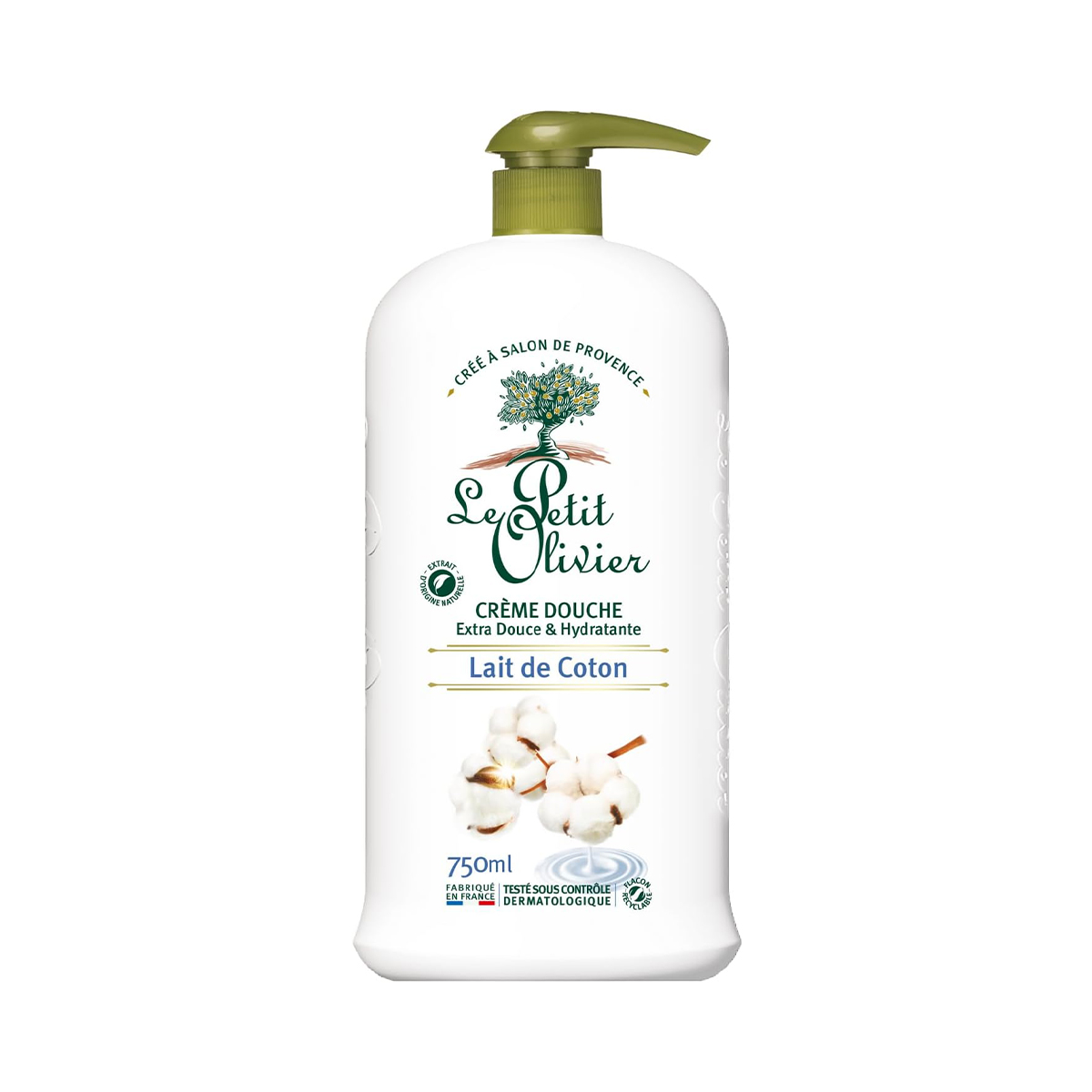 შხაპის კრემი Cottonmilk 750 მლ 7626  ლე პეტიტ ოლივიე - Le Petit Olivier