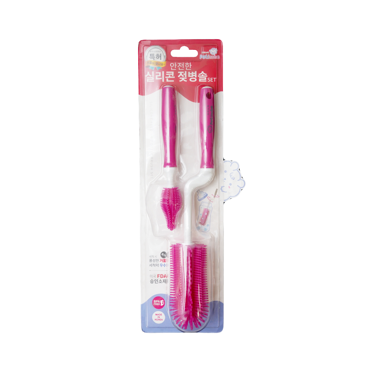 ბოთლის ჯაგრისი ვარდისფერი 8395 პეტინუბი - Petinube