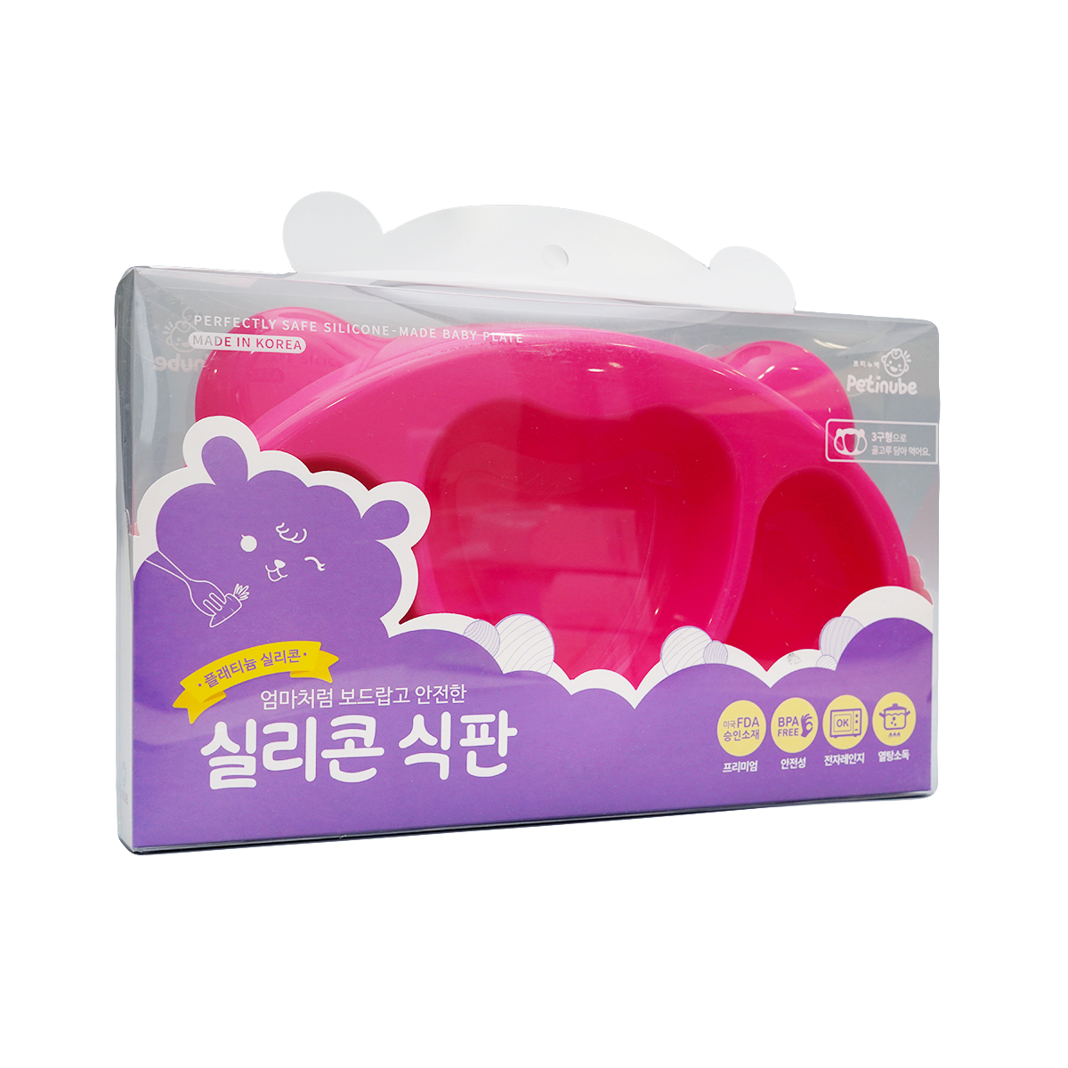 სილიკონის თეფში ვარდისფერი 8654 პეტინუბი - Petinube