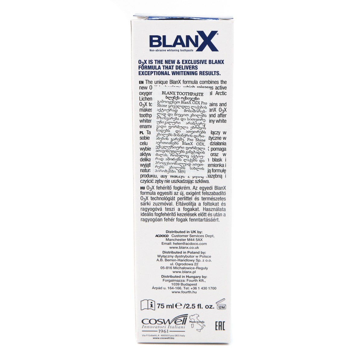 Blanx - ბლენქსი კბილის პასტა ოქსიჯენი 75 მლ 5891 5