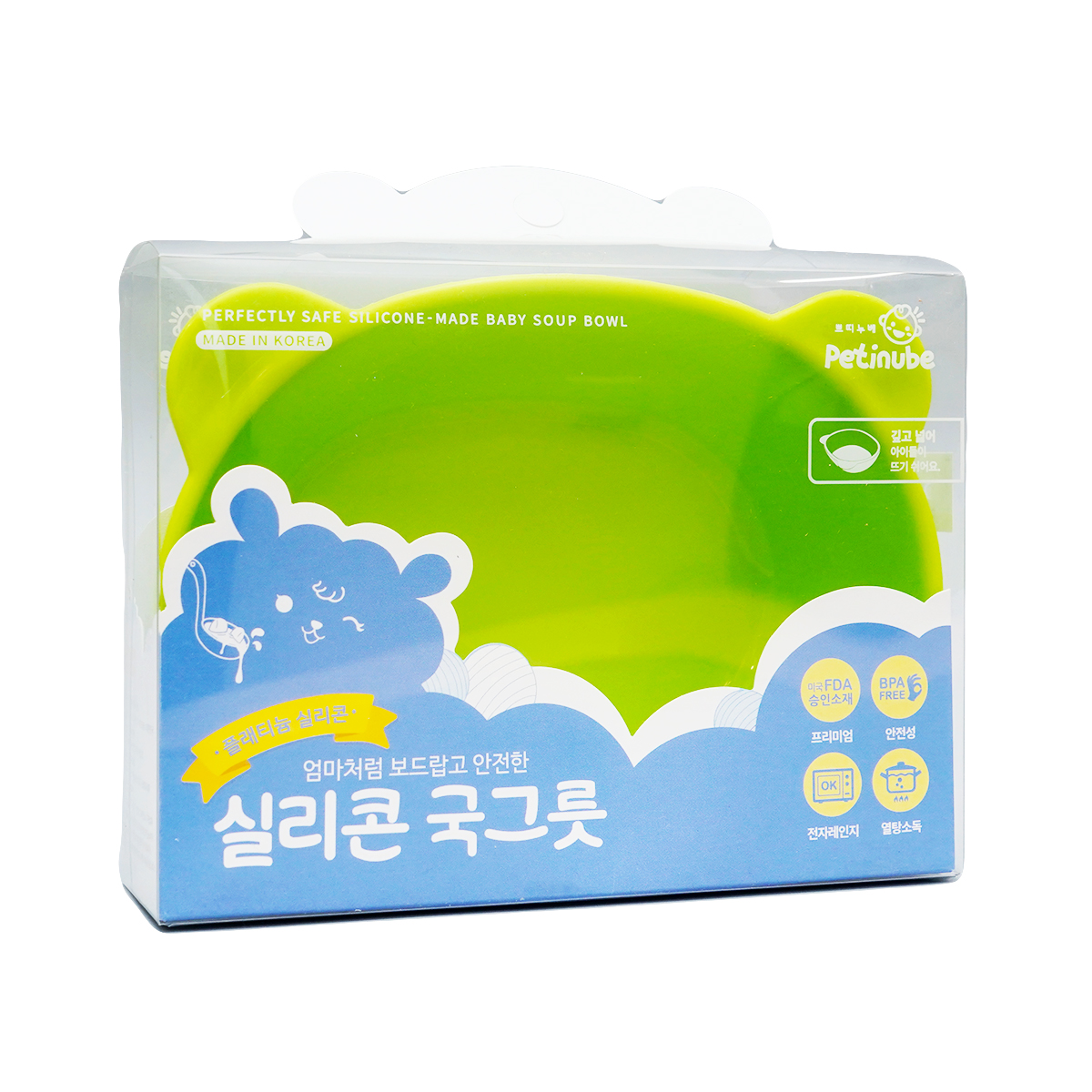 სილიკონის თეფში მწვანე 8647 პეტინუბი - Petinube