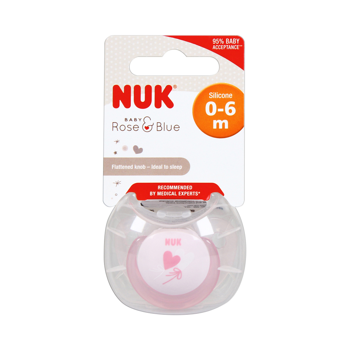 Nuk - ნუკი მატყუარა BABE ROSE სილიკონის N1 3441 3