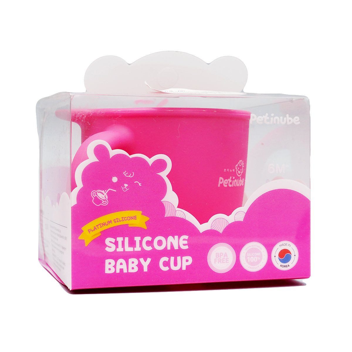 სილიკონის ჭიქა ვარდისფერი  8524 პეტინუბი - Petinube