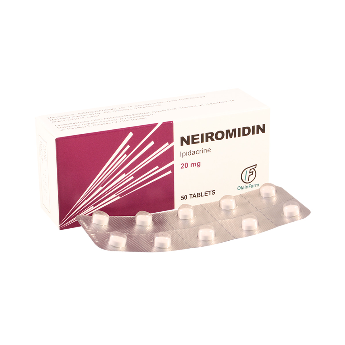 Neiromidin - ნეირომიდინი 20მგ 50 ტაბლეტი